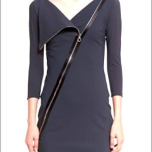 SOLD Chiara Boni Gray Dianthe Zip Dress Sz 46